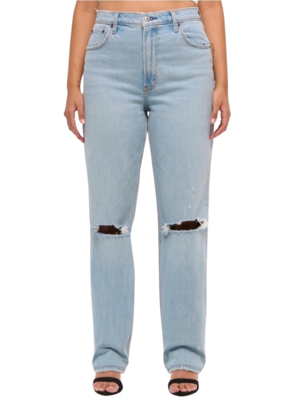 Abercrombie The 90s Straight Jeans, Ultra High Rise, Size 25 / 0 Regular